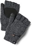 Smartwool Cozy Grip Flip Mitt – Combines the Benefits of Fingerless Glove and the Warmth of Mittens – Comfortable, Warm and Durable – L/XL, Black