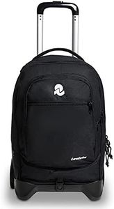 Invicta Trolley Scuola Sganciabile Plug, Nero, 3 in 1, Triplo Uso, Zaino con Carrello Sganciabile, con Tasca con Organizer, Zaini e Trolley, Scuola, Unisex