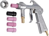 AMTOVL Sand Blasting Gun Sandblaster + 4Pcs Ceramic Nozzles + Extra Iron Nozzle Tip Set