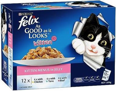 FELIX As Good As It Looks Kitten Wet Cat Food Kitten Menus in Jelly 60x85g