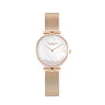 VICTORIA HYDE Women's Watch Sets Silver Ladies Watch with Mother of Pearl Dial Wrist Watch Bangle Set