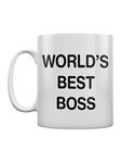 Grindstore World's Best Boss Mug for Tea or Coffee White