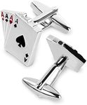 Jack Playing Cards Cufflinks 4 Poker Ace - las Vegas night Ten Playing Cards Pair For Men Wedding Business Party Best Gift for Dad Boyfriend