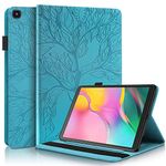 Case for Samsung Galaxy Tab A 10.1 2019 (SM-T510/T515) PU Leather Stand Folding Folio Cover for Samsung Galaxy Tab A 10.1 Inch Tablet SM-T510/T515 2019 Release Modle-Life Tree- Turquiose