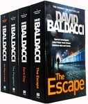 John puller series david baldacci 4 books collection set (zero day,forgotten,escape,no man's land)