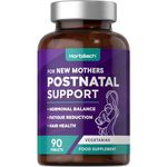 Postnatal Vitamins for Women | 90 Multivitamin Tablets | Post Partum Vitamin Complex | After Pregnancy Vitamins | Vegetarian | by Horbaach