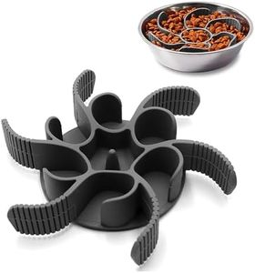 Gamelle Anti Glouton Chien Gamelle d'alimentation Lente Chiot Anti-Glouton Insert avec Base Ralentir la Nourriture Favorise Alimentation Saine Digestion Lente Découpable pour Grand Chiens Moyen Griy