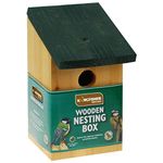 Kingfisher BF017 Wooden Bird Nesting Box - Black