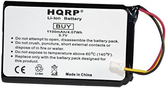 HQRP Battery Compatible with Garmin Nuvi 30 30LM, Nuvi 40 40LM, Nuvi 42 42LM, Nuvi 44 44LM, Nuvi 50 50LM, Nuvi 52 52LM, Nuvi 54 54LM, Nuvi 56 56LM 56LMT 361-00056-01 KH07BH26D03H3 GPS Navigator