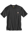 Carhartt mens K87 Workwear Short Sleeve T-shirt (Regular and Big & Tall Sizes) work utility t shirts, Carbon Heather, Large US
