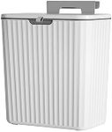 MMCCHB Multi-Purpose Indoor Hanging Trash can with lid for Kitchen, Bedroom, Bathroom (White)