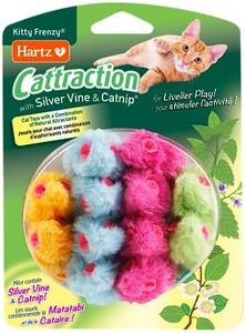 Cattraction Kitty Frenzy Cat Toy with 12 Silver Vine & Catnip Mice