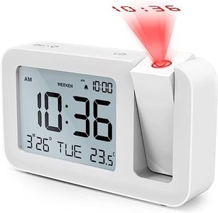 Despertador, TedGem Reloj Despertador Digital Despertador Proyector Despertadores Digitales Pantalla LCD de 3.8 ", 4 Brillos, 9 Min Posponer, 2 Sonidos Alarma, para Dormitorio/Oficina/Cocina