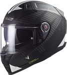 LS2 Full Face Motorcycle Helmet. Vector II Road Touring Motorbike Lid. FF811. ECE22.06 - Splitter Black White XL