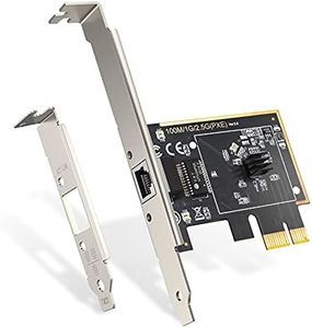 2.5 GBase-T PCIe Network Adapter, PCI Express Gigabit Ethernet 2500/1000/100 Mbps LAN Controller RJ45 Support Windows Server/Windows, Standard and Low End Included