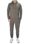 M17 Mens Recycled Slim Leg Jogging Bottoms Casual Pants Joggers Trousers Tracksuit Gym Cuffed Hem Pockets (L, Khaki Green)