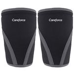 Careforce Knee Cap for Men Sports 7mm Compression Knee Cap in Gym, Extra Support in Powerlifting Knee Caps for Women for Workout Training, Fitness 7mm Knee Sleeve for Weightlifting, Neoprene- 1Pair- M