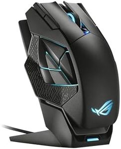 ASUS ROG Spatha X - Souris gaming sans fil (base de chargement magnétique, 12 boutons programmables, 19000 DPI, socket Push-Fit exclusif pour switches, Micro Switches, Paracord, Aura Sync RGB)
