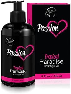 Passion Sensual Massage Oil for Couples | 100% Natural Body Massage Oil for Date Night with Jojoba Oil | Relaxing Massage Oil for Massage Therapy | Perfect Glide & Smooth Skin, Tropical Paradise Scent