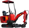 HY10C 1 Ton Mini Excavator, 13.5HP Gasoline Powered Compact Digger with EPA Certificate, Tracked Backhoe for Trenching, Farming, Landscaping, Curbside delivery & Professional unloading Included