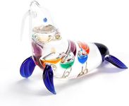 Lily's Home Galileo Thermometer - Walrus, Measures from 64ºF to 80ºF, Galileo Thermometer for Indoor Home Décor, Galileo Glass Thermometer for Home, Office or Covered Patio - 5.1”x2”x4”