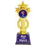 Gifts Bucket Cricket Match Trophy Man of The Match Star Award Trophy_9.75 x 3.50 x 2.50 inches