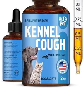 Dog Cough Treatment Liquid • Kennel Cough for Dogs & Cats • for Breathing During All Life Cycle • Marshmallow Root + Mullein Leaf in The Composition • Natural Supplement for All Breeds • 2 Oz
