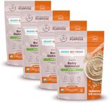 Ready Set Food Organic Baby Oatmeal Cereal – Safe & Easy Early Allergen Exposure for Babies 6+ Months, Organic Baby Food with 3 Top Allergens: Organic Peanuts, Egg, and Milk (Original, 4-Pack)