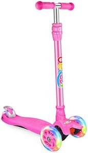 BELEEV A2 Scooters for Kids 3 Wheel Kick Scooter for Toddlers Girls & Boys, Scooter with 3 Adjustable Height, LED Light Up Wheels for Children from 3 to 12 Years Old