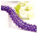 Natural Amethyst Beads 6mm Natural Gemstone Beads for Making Jewelery Energy Healing Crystals Beads Chakra Crystal Jewellery Beading supplies 15.5inch (6mm, Amethyst)