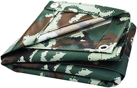 F&J Outdoors Canvas Tarp Water Resistant UV Resistant 10 OZ Heavy Duty Tarpaulin for Car Boat Camping Firewood Woodpile, 10x12 Feet