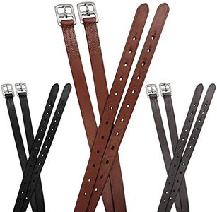 Paris Tack Schooling English Stirrup Leathers for Daily Use with One Year Warranty (60" (Extra Long), Chestnut)