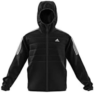 adidas Uomo Essentials Insulated Hooded Hybrid Jacket, Black, L