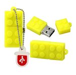 USB Thumb Drive 16GB - Jump Drive for Students - Back to School Accessory - Building Blocks USB Flash Drive - Pen Drive for Young Adults - 16 GB (Yellow)