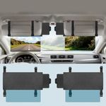 Veharvim Polarized Sun Visor Extender, Upgraded UV400 Car Sun Visor Extension with PC Lens and Side Sunshade,Anti-Glare Visor for Safe Driving,UV-Filtering (No Zipper, Driver Side+Passenger Side)