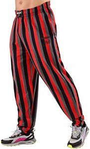 Big SAM Sportswear Company Men's Baggy Sweatpants with Pockets, Oldschool Loose Fit Gym Pants, Red, Large