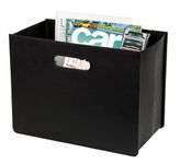 HofferRuffer Leather Magazine Holder Magazine Rack Newspaper Rack Black for the living room