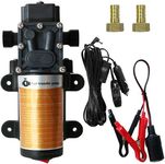 Portable DC 12V Electric Gasoline Transfer Pump, with 75W DC Motor, Moves Up to 110 Gallons of Gas or Diesel Per Hour, Suitable for Vehicles, Boats, Motorbike, Equipment, Gasoline, Diesel