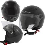 Motorcycle Scooter Child Kids Jet Protective Helmet ECE 22 06 Approved Black L