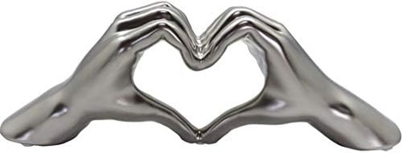 Guilde Sculpture Céramique Figure Coeur Objet d'art - Coeur - Main - Statue - Artisanat - 31 x 11 x 7cm