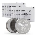 EEMB 10 PACK CR2450 Battery 3V Lithium Battery 2450 Button Coin Cell Batteries DL2450,ECR250,BR2450 for Watch, Tea Lights, Alarm System, Car Key Fob, Calculators, Toys, Games