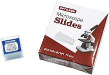 OPTO-EDU E35.3501 Blank Microscope Slides & 100-Pieces Square Cover Glass, Glass