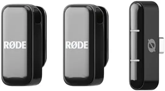 RØDE Wireless Micro - Compact Wireless Microphone, Two Mics with Charge Case for Smartphone Content Creation - USB-C, Black