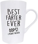 Funny Gifts Dad Coffee Mug for Dad Christmas, Best F Ever Oops I Meant Father, Fun Dad Mug Gifts from Daughter Son, White 12 Oz