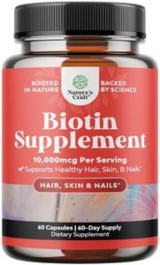 Pure + Potent Biotin Vitamins – Promotes Hair Growth + Prevents Hair Loss - Introduces Better Skin + Hair + Nails - Natural Supplement for Men and Women- Helps Promote Faster Metabolism