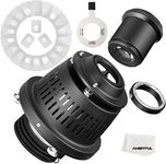 AMBITFUL AL-16 PRO for Profoto Mount Split Focalize Conical Snoot Optical Condenser Art Special Effects Shaped Beam Light Cylinder with for Nikon F Lens Adapter