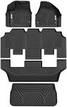 YITAMOTOR Floor Mats Fit for 2017-2025 Chrysler Pacifica 7or 8 Passenger Model (No Hybrid Models), All Weather TPE Included 3 Row Floor Liners and Cargo Mat, Black