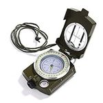 GWHOLE Compass Waterproof Hiking Military Navigation Compass with Pouch Lanyard, English User Guide Included