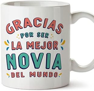 MUGFFINS Tazas para NOVIA - En Español - Gracias por ser el mejor - 11 oz / 330 ml - Regalo original y divertido