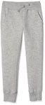 Amazon Essentials Big Girls' Fleece Jogger, Light Grey Heather, Large